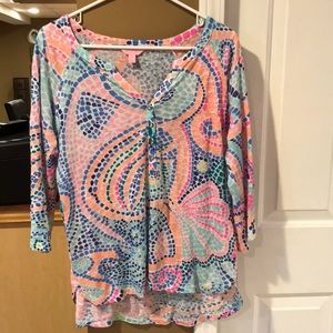 Lilly pulitzer button top